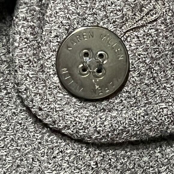 Karen Mullen England Charcoal Wool Riding Coat Sz 8 - Picture 9 of 9